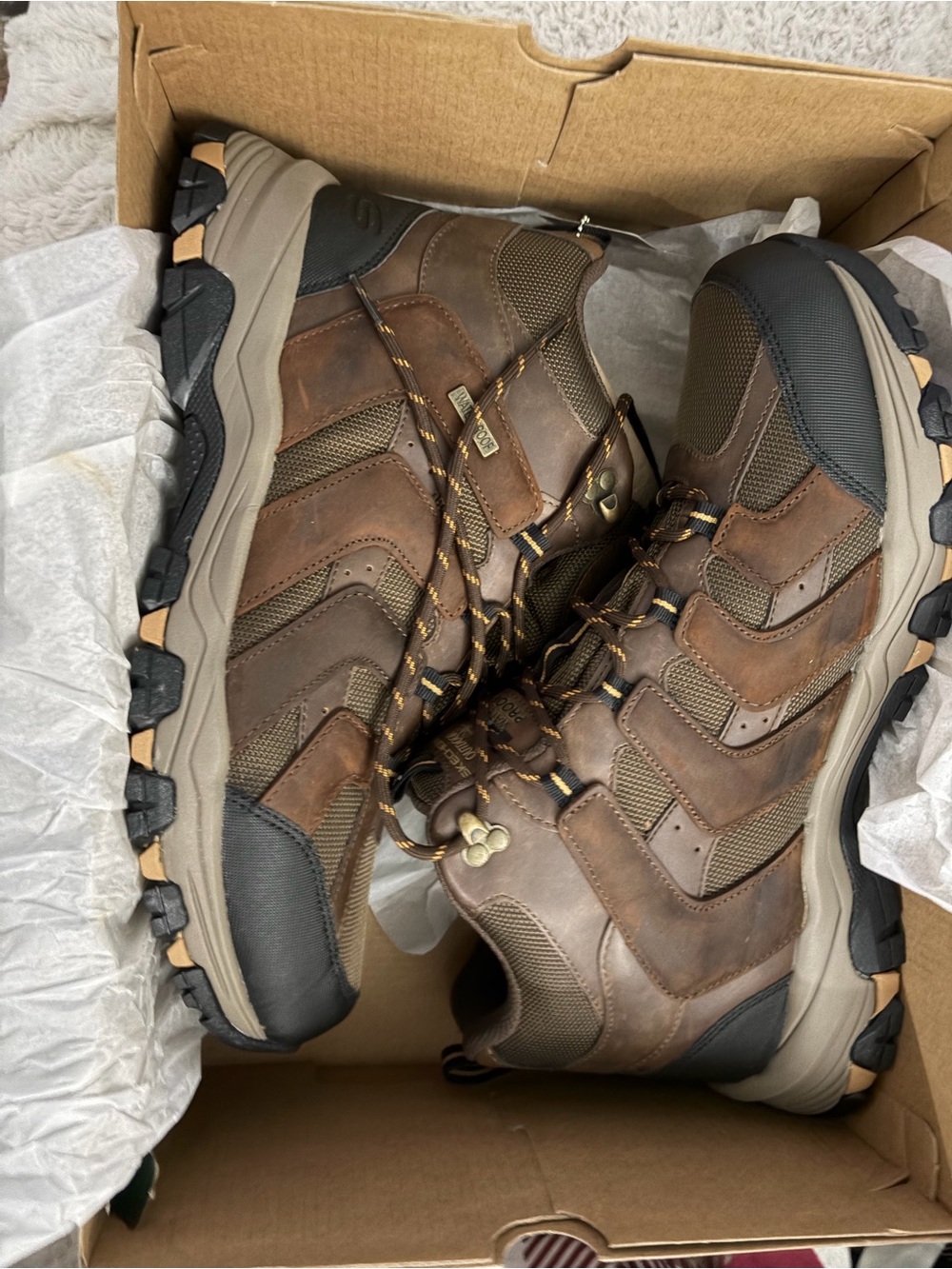SKECHERS Brown/Tan Hiking Boots - Waterproof